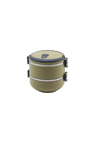 shopwave حاوية تخزين للرحلات مكونة من قطعتين باللون البني سعة 1.2 لتر (5047)