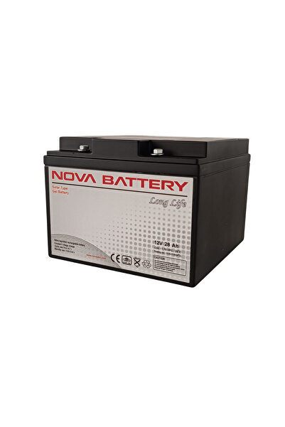Nova 12V 28AH SOLAR JEL AKÜ (YENİ ÜRETİM)