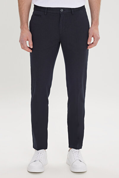 ALTINYILDIZ CLASSICS Black Slim Fit Slim Fit Side Pocket Cotton Stretch Dobby...