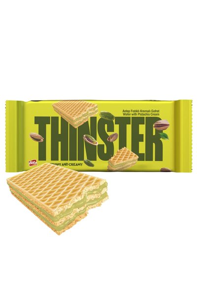 Thinster Antep Fıstıklı Kremalı Gofret 55 gr x 4 adet