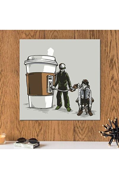 urbantrands لوحة جدارية متعددة الألوان بتصميم لمحبي القهوة، مقاس 33 × 33 سم