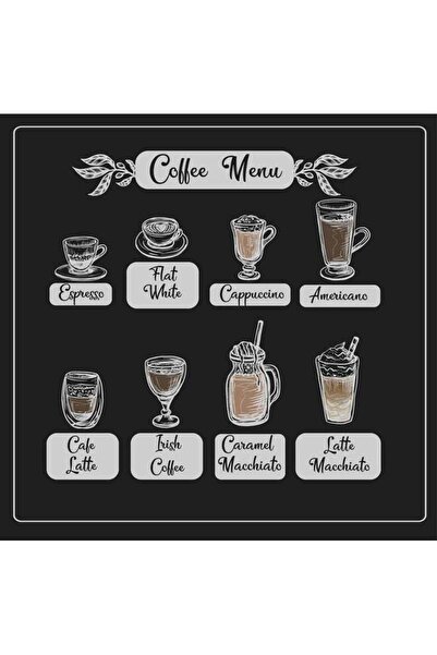 urbantrands لوحة جدارية متعددة الألوان، قائمة قهوة مع مشروبات متنوعة، مقاس 33...