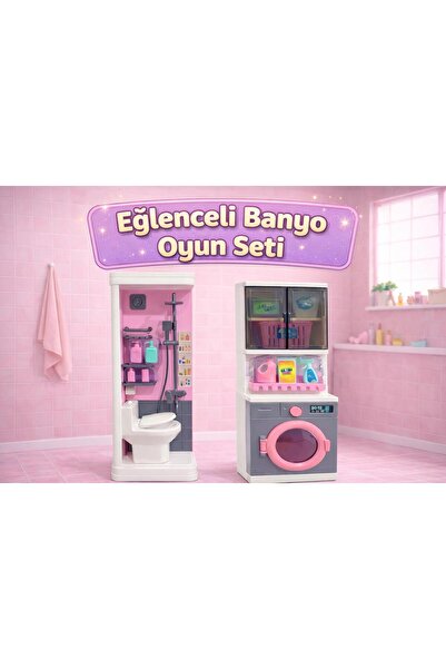 oydaş oyuncak Eğlenceli Duş Setim ve Çamaşır Makinem, Kız Çocuk Oyuncağı