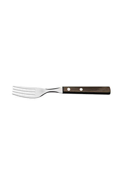 TRAMONTINA Stainless Steel Dessert Fork with Treated Brown Polywood Handle