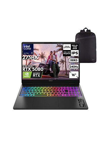 HP Omen Max 16-AH0023NT Ultra 9-275HX 32GB 2 TBSSD RTX5080 16" Win 11 Pro + S...