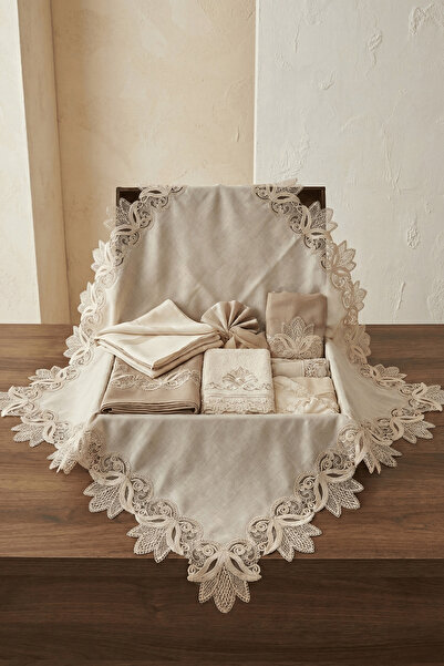 BYC Home & Design 100x100 Keten Viskon Çeyizlik Bohça – Gelin Söz Nişan Bohçası