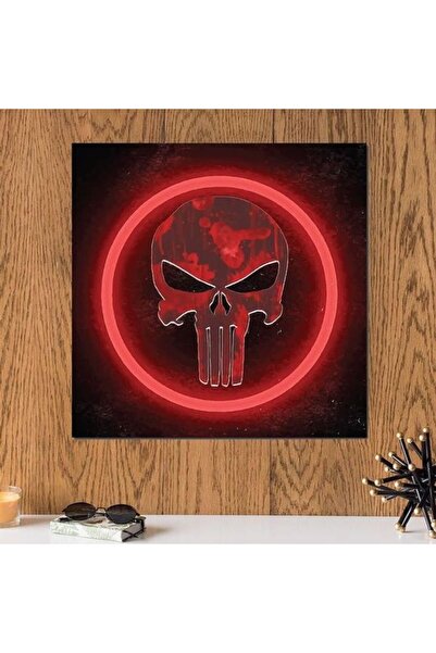 urbantrands لوحة جدارية متعددة الألوان تحمل شعار المعاقب، مقاس 33 × 33 سم