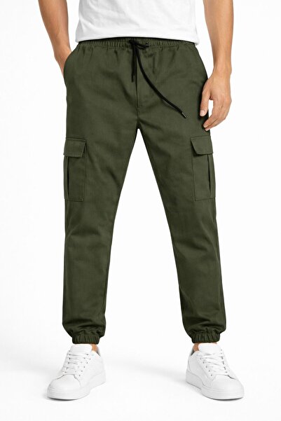 RPT MODA Men's Jogger Pants with Cargo Pocket Back Pockets and Elastic Waist
