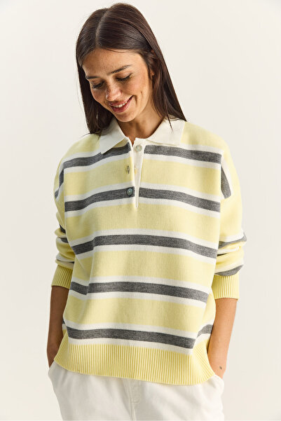 Bianco Lucci Women's Polo Neck Knitwear Sweater 241184 60261215