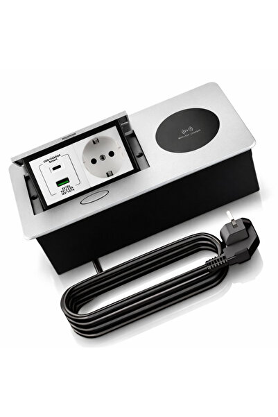 ATOMKIT Built-in Socket in Furniture, ATOMKIT, 1 Schuko Socket, USB A+C 20W, ...