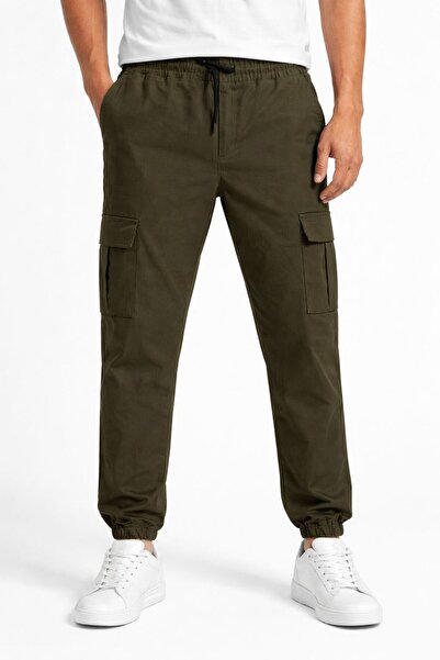 RPT MODA Men's Jogger Pants with Cargo Pocket Back Pockets and Elastic Waist