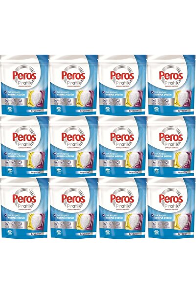 Peros Pratik Matik Çamaşır Deterjanı Kapsülü - Tableti 312 Adet Beyazlar (12P...
