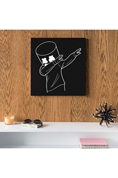 urbantrands Marshmallow Themed Wall Art Black/White 33x33cm