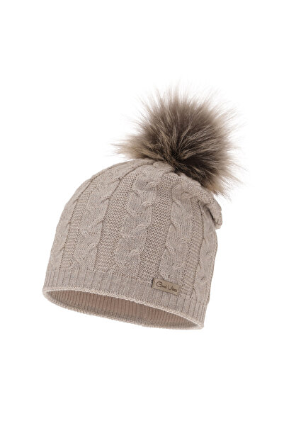 OEM Women's winter hat Bafi, Beige color, Universal size 55-60