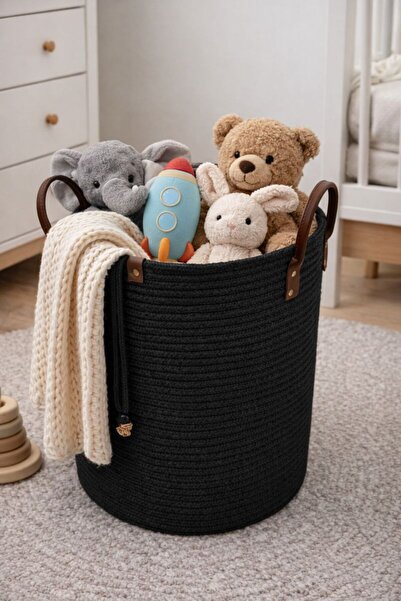 MaVaux εφέ σύσφιξης καλάθια με επένδυση Cinchy Drawstring, διακοσμητική δερμά...