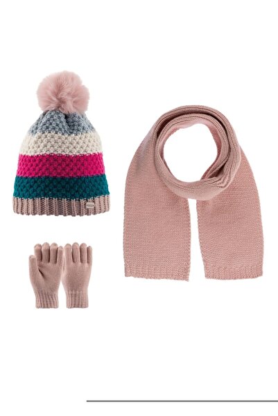 Kitti Scarf, Hat, and Gloves Set of 3 for Girls Aged 4-8 with Fleece Lining I...