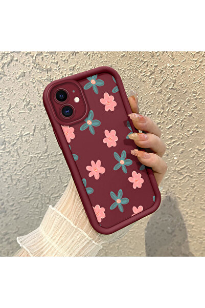 Hontinga حافظة هاتف من السيليكون الناعم بنمط الزهور متوافقة مع كاميرا iPhone 12