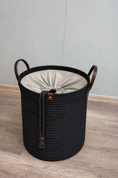 MaVaux εφέ σύσφιξης καλάθια με επένδυση Cinchy Drawstring, διακοσμητική δερμά...