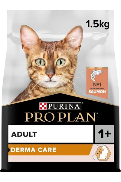 Purina One برو بلان ديرما كير طعام جاف للقطط بنكهة السلمون - 1.5 كجم