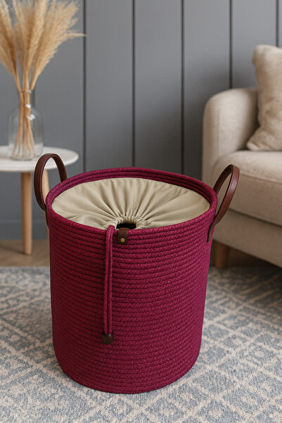 MaVaux εφέ σύσφιξης καλάθια με επένδυση Cinchy Drawstring, διακοσμητική δερμά...