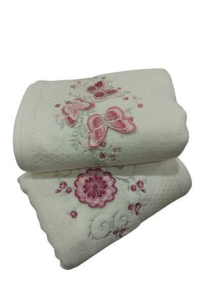 Özdilek (4 Pieces) Mariposa Hand and Face Towel 50X90 cm Cream