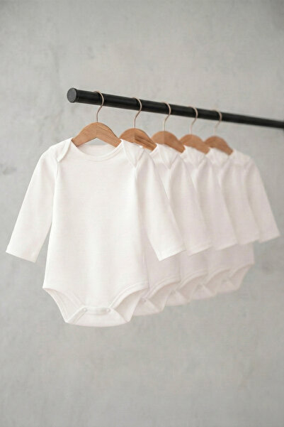 LilJoy Baby Long Sleeve Bodysuit 100% Cotton American Collar Snap Fastener Bo...