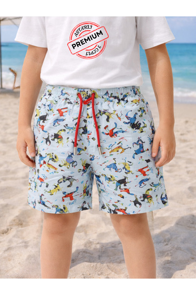 Casabony Αγορικό σορτς-μαγιό με επένδυση με σχέδια