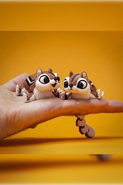 Genç 3D 3’lü Hayvan Anahtarlık Seti | Timsah, Sincap ve Maymun | Sevimli Figü...