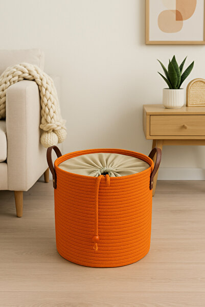 MaVaux Cinchy Drawstring Lined, Decorative Leather Handle, 30cm X 30 cm Durab...