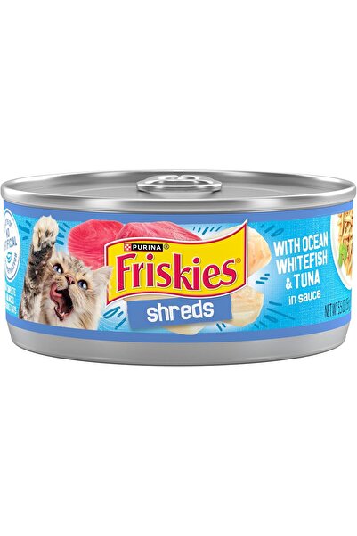 Friskies طعام القطط الرطب من بورينا بنكهة السمك الأبيض والتونة في الصلصة، عبو...