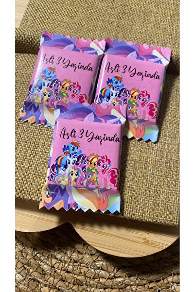Sinek Kupası Tasarım İsme Özel Tasarımlı My Little Pony Temalı 18 Adet Doğum ...