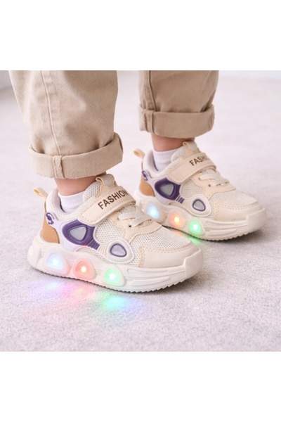 HANNA Ivory sneakers with lights - Panda eyes