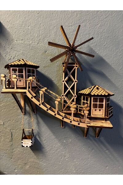 MK Design Kendin yap Minyatür puzzle ev - ağaç ev -DIY MAKET EV