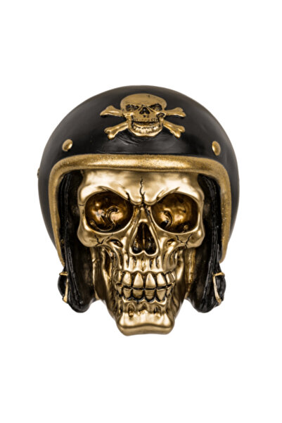 OEM Biker skull piggy bank - gold