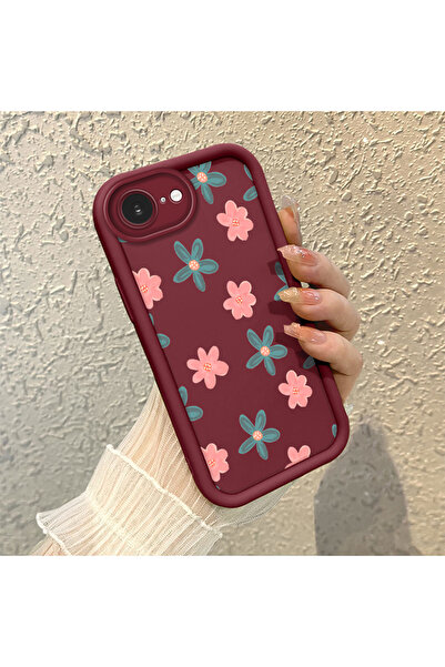 Hontinga iPhone 16E Compatible Camera Protection Flower Pattern Soft Silicone...