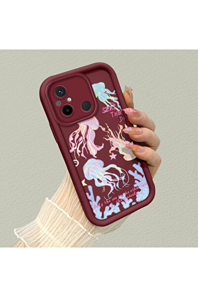 Hontinga Xiaomi Poco C55 Compatible Camera Protected Medyuza Pattern Soft Sil...