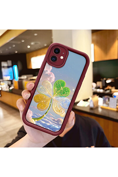 Hontinga iPhone 12 Compatible Thin Silicone Phone Case Anti-Drop Lucky Pattern