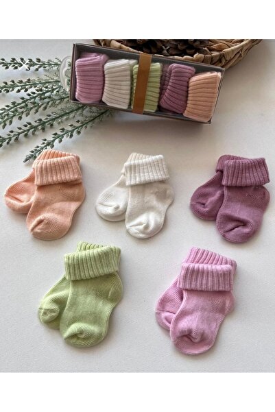 canario 5 Pack Organic Boxed Newborn Baby Socks