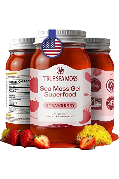 TrueSeaMoss جل طحالب البحر - صنع في الولايات المتحدة الأمريكية - طحالب بحرية ...