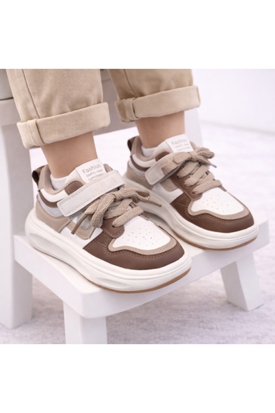 HANNA Brown and white sneakers