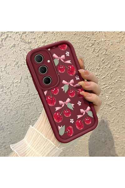 Hontinga غطاء هاتف سامسونج جالاكسي A35 متوافق مع الكاميرا، نمط فواكه، سيليكون...