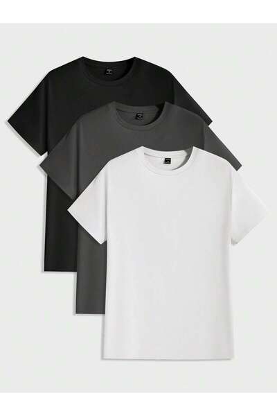 By Layina 3-Pack Crew Neck Basic T-Shirt