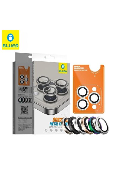 BLUEO واقي عدسة الكاميرا ذو الإطار المعدني المقاوم للماء والمتوافق مع هاتف iP...