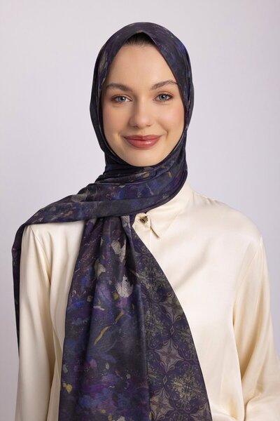 Ayshara Kardelen Collection-Garnet Nobility Double-Sided Shawl