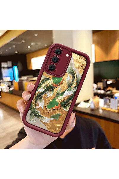 Hontinga حافظة هاتف سامسونج جالاكسي S22 متوافقة مع السيليكون الرقيق، نمط سمكة...