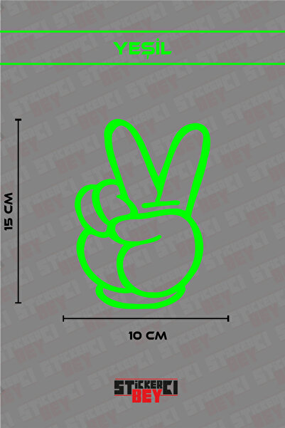 STİCKERCI BEY ملصق علامة السلام للدراجات النارية واللابتوب والخوذة والسيارة (...