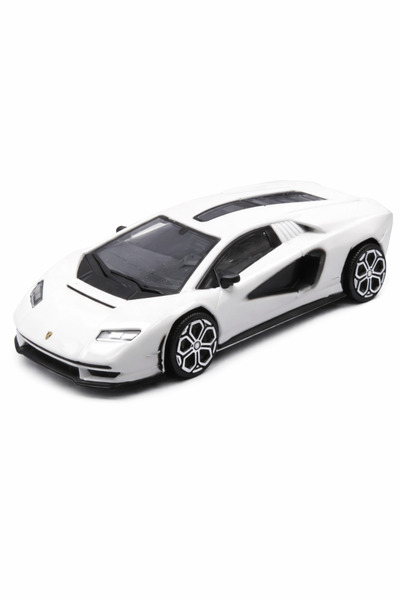 BBURAGO Lamborghini Countach LPI 800-4 Diecast Car, White, Scale 1:43