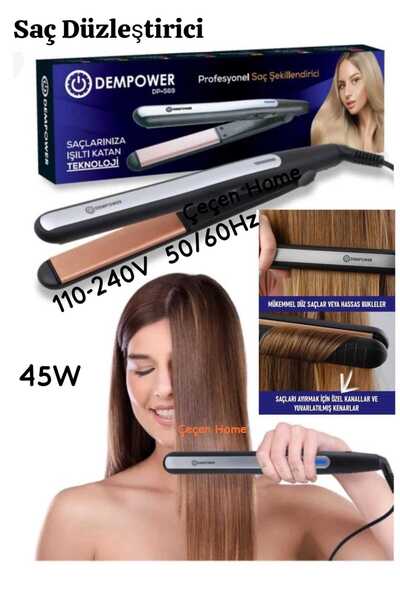 ÇEÇEN HOME Professional Ceramic Plate Hair Straightener Effective Practical H...