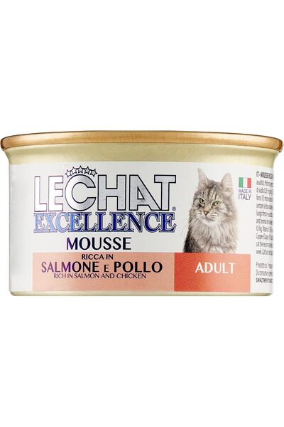 Monge Lechat Excellence | Cat Wet Food Rich in Salmon and Chicken | Super Pre...