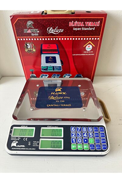 Karaağaç Elektronik Hawk Çantalı Terazi - 40 Kg - 2gr - Sayım Özellikli - Şar...
